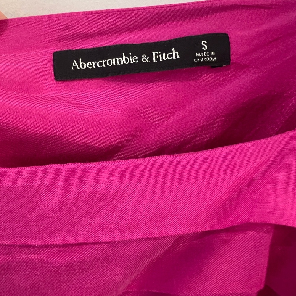 Abercrombie & Fitch Emerson Bow Back Maxi Dress Small Hot Pink - Picture 9 of 9